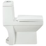 Cera Cona One Piece English Seat with Soft Close Seat Cover in White Colour