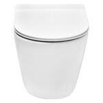 Cera Camel Rimless Wall Hung Seat with Soft Close Seat Cover in White Colour