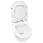 Cera Camel Rimless Wall Hung Seat with Soft Close Seat Cover in White Colour