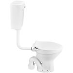 Conventional Two Piece Floor Mounted Seat with Soft Close Seat Cover in White Colour