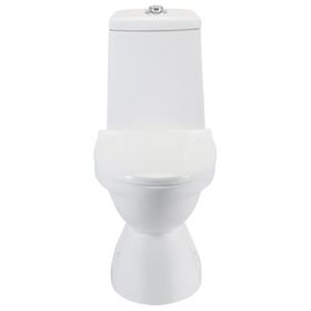 Cera Casino One Piece English Seat with Soft Close Seat Cover in White Colour