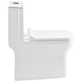 Cera Cattler One Piece English Seat with Soft Close Seat Cover in White Colour