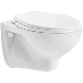 Cera Compact Wall Hung Seat with Soft Close Seat Cover in White Colour