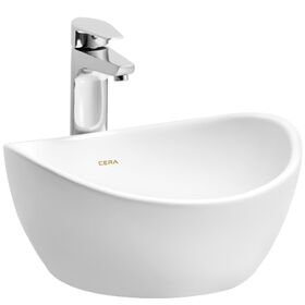 Cera Cloister Table Top Wash Basin in White Colour