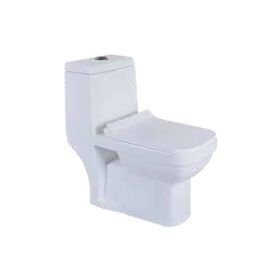 One Piece English Seat With Soft Close Seat Cover / Premium One Piece EWC With Water Saving Mode In White Colour
