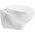 Cera Compact Wall Hung Seat with Soft Close Seat Cover in White Colour
