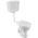 Conventional Two Piece Floor Mounted Seat with Soft Close Seat Cover in White Colour