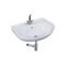 Half Round Bowl Medium Size Wall Hung Wash Basin in White Colour