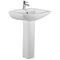 Cera Concord Rectangle Wash Basin with Pedestal in White Colour