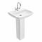 Cera Collage Rectangle Wash Basin with Pedestal in White Colour